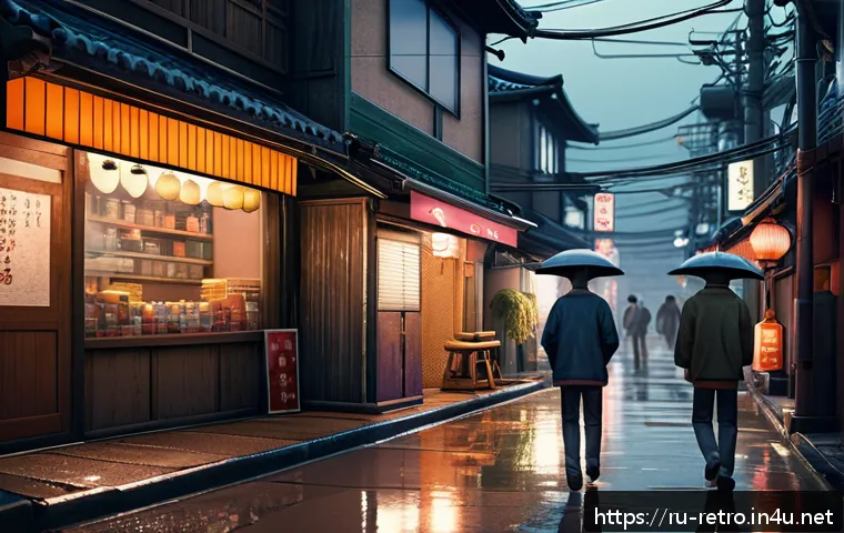 세가 드림캐스트 명작 게임 추천 - A detailed, vibrant scene of a 1990s Japanese street inspired by Shenmue, featuring realistic storef...